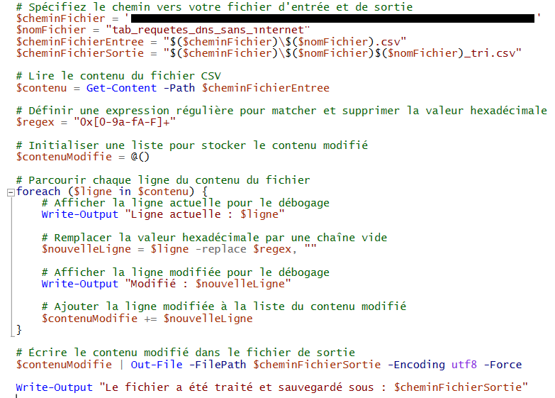 Standarisation des export wireshark